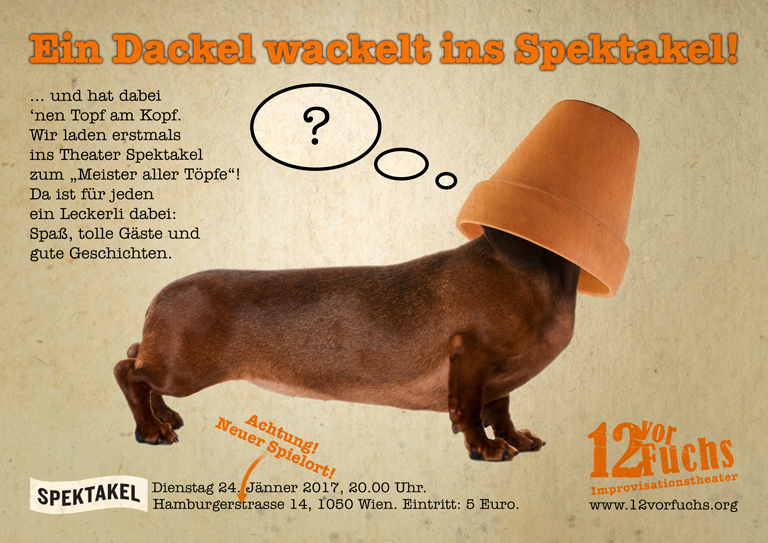 Ein Dackel wackelt ins Spektakel!